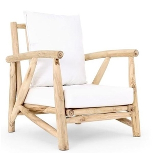 Chaise occasionnelle de dérive de branche de teck Projet de villégiature des Maldives-Fabrication de Jepara de meubles d'extérieur de jardin en teck d'Indonésie - Product Image 2