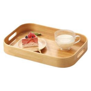 Plateau de service rectangulaire en bois artisanal Lavie Creations avec poignée, design floral/fruit Art Déco, luxe moderne, nouvelle arrivée - Product Image 3