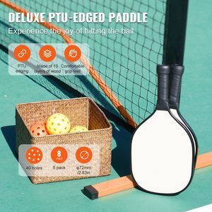 Juego de Red de Pickleball Portátil de 22 Pies, Tamaño Reglamentario, con Ruedas, Incluye Líneas de Cancha, Pelotas Resistentes a la Intemperie, Palas y Bolsas - Product Image 3
