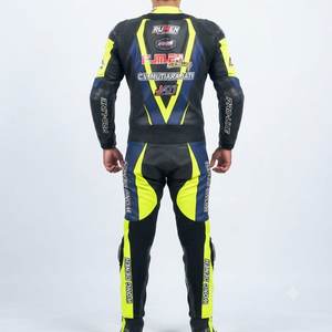 Combinaison de moto Ramaha Pro 1 pièce pour homme en cuir de vache véritable/cuir de kangourou, style MotoCP, armure niveau 2 - Product Image 2