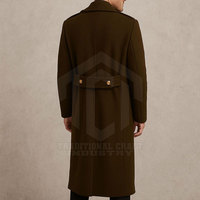 Manteau en Laine Tendance pour Homme - Vêtement d'Extérieur Élégant pour l'Hiver avec Bordure en Fourrure, Tissu Respirant, Finition Douce, Options Personnalisables, Fabrication en Usine