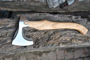 High Carbon Steel Hatchet <b>Axe</b> Wooden <b>Handle</b> Multi Purpose <b>Axe</b> for Camping Survival DIY - Product Image 6
