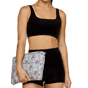 Custom Women Cropped Windbreaker <b>Jacket</b> <b>Packable</b> Option <b>Lightweight</b> Hooded Zip Up Fitness Outerwear OEM Activewear Bulk Supplier - Product Image 2