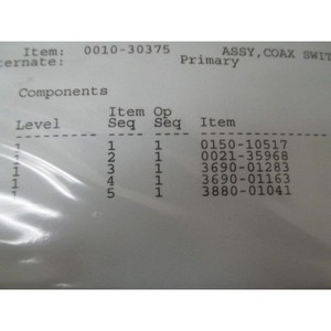 Amat 0010-30375 Assy, สวิทช์ COAX, เครื่องกำเนิดไฟฟ้า RF-ที่เชื่อถือได้อุปกรณ์เซมิคอนดักเตอร์มรดกระดับโลกและชิ้นส่วนที่ - Product Image 6