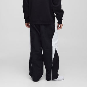 Nouvel Arrivage 2026 – Pantalon de survêtement noir pour homme à taille élastique avec bande latérale blanche et logo brodé – Tenue décontractée pour l'automne - Product Image 3