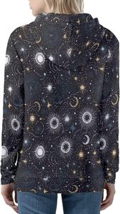 Sudadera con Capucha y Cremallera Transpirable de Forro Polar para Mujer ROMEO INDUSTRY, Otoño/Invierno, Casual, con Estampado por Transferencia Térmica Personalizado en la Parte Delantera, 95% - Product Image 3