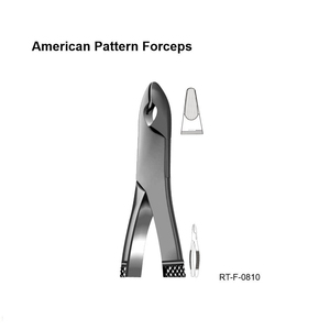 Forceps d'extraction dentaire manuels ergonomiques en acier inoxydable, modèle américain, certifiés CE par Roboz Tech Pakistan - Product Image 1