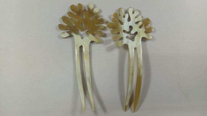 ปิ่นปักผมบัฟฟาโลฮอร์นอินเดียขัดเงาสำหรับผู้หญิงและเด็กผู้หญิง - Product Image 4