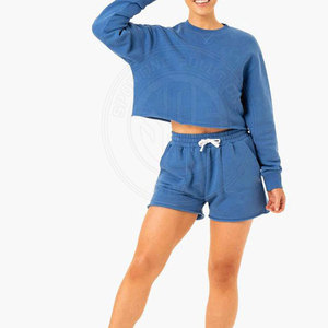 Shorts décontractés pour femmes en molleton de coton doux, coupe ample, pour la maison et le style urbain, en vente en ligne - Product Image 5