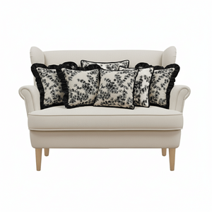 SOGA 45cm <b>Vintage</b> and Black Floral Decorative Pillow Cover Set 6PC for <b>Sofas</b> and <b>Beds</b> - Product Image 2