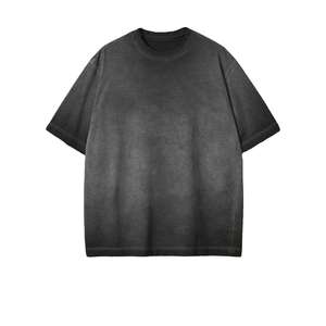 T-shirts pour hommes en coton 100% écologique, respirants, effet délavé, colorés, lourds et usés, effet soleil. - Product Image 1