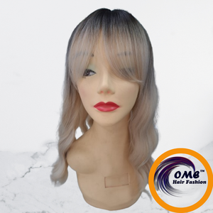 Perruque synthétique ondulée de 14 pouces sans lacet en fibre haute température pour femme, usage quotidien - Product Image 6