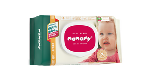 Meilleur prix 100% fibres naturelles non tissées de rayonne lingettes humides 80 pièces pour le nettoyage du bébé Tropical MamaMamy - Product Image 3