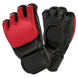Gants de MMA professionnels en cuir véritable, personnalisables, à lacets, haute qualité, anti-humidité, demi-doigts, pour hommes, sur mesure - Product Image 2