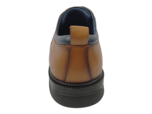 Chaussures Oxford pour hommes en cuir synthétique marron, à lacets, respirantes, légères, décontractées, avec semelle intermédiaire en caoutchouc, solides, toutes saisons - Product Image 2