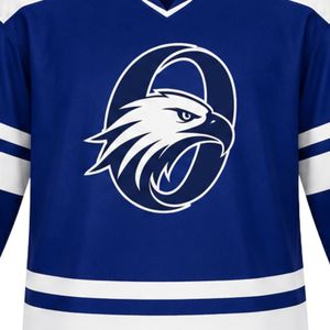 Blue White Ice Hockey Set Sublimation Jersey and Shorts <b>Athletic</b> Sports Uniform Team Match Wear Training Apparel for Hockey - Product Image 5