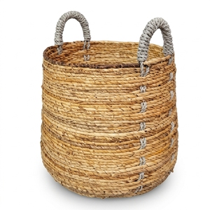 Cestas Tejidas de Fibra Natural, Cesto de Almacenamiento Cosido, Cesto de Ropa Hecho a Mano, Cesta Redonda Artesanal Balinesa, Decoración para el Hogar - Product Image 1