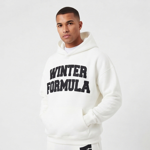 Ensemble de survêtement pour homme personnalisé, haut de gamme, écologique, en tissu délavé à l'acide, imprimé, pour l'hiver, avec sweat à capuche et pantalon de survêtement évasé - Product Image 6