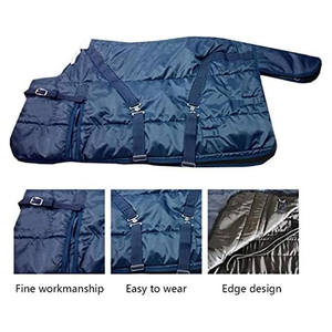 Manta de Invierno Impermeable para Caballos Pequeños 420D de Peso Medio con Envoltura para el Vientre - ¡Gran Oferta! |   Alfombra para Exteriores de 46 Pulgadas - Product Image 3