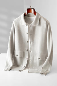 Cardigan en Laine Homme Haut de Gamme 2026 – Meilleures Ventes, Col Rabattu Uni, Poches, Épais, Automne-Hiver - Product Image 3