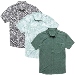 Chemise d'été personnalisée pour homme à manches courtes, 100 % lin, imprimé floral, plusieurs styles, chemise de plage imperméable - Product Image 4