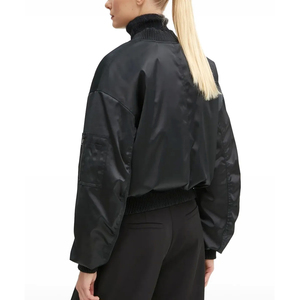Wholesale Manufacturing 100% Top High Quality Custom Color Women Satin Jacket Custom Made Women Satin Jacket - Product Image 2