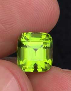 Piedra preciosa de peridoto facetada natural, peridoto verde premium suelto para la fabricación de joyas - Product Image 2