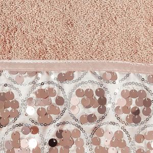 Ensemble de serviettes de bain de luxe moderne 3 pièces Bling Blush : serviette de toilette et serviette de lavage contemporaines Bling Blush pour salle de bain - Product Image 6