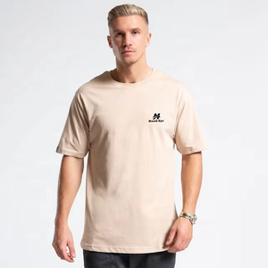 Camiseta de Algodón 100% Personalizada al por Mayor con el Logotipo de su Marca, Camiseta Lisa para Hombre, Camisetas Casuales para Hombre, Holgadas y Cómodas - Product Image 1