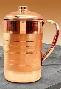 Ensemble de carafes en cuivre pour une hydratation avancée, solution de stockage d'eau pour un style de vie sain, ensemble en métal avec verres, durable, réutilisable, pour la cuisine et la salle à manger - Product Image 3