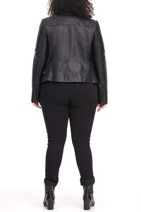 Top Quality Lady Leather Jacket Customized Logo Best Selling Outdoor Women Leather Jacket for Adult - Product Image 2