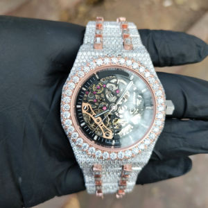 Best Quality Automatic Diamond <b>Watch</b> for Men with Transparent Back Case and <b>Mechanical</b> Movement Available At Best Price - Product Image 1