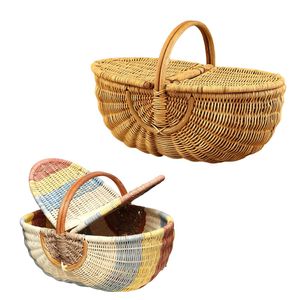 Customizable Natural RATTAN HARVEST <b>BASKET</b> PICNIC <b>BASKET</b> for Farm Harvest and Home Use - Product Image 1