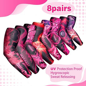 8 paires de manchons de compression roses pour la sensibilisation au cancer du sein, manchons de sport pour le football, le baseball, le basketball et la course à pied - Product Image 4