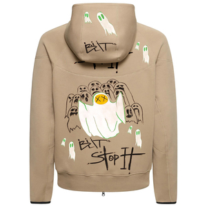 Sweat à capuche uni pour homme, hiver, 100% polyester/coton, impression numérique, coupe ample, respirant, ODM 360g, origine PK - Product Image 2