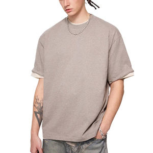 Camisetas Deportivas Casuales de Poliéster y Algodón Dryfit para Hombre, Camiseta con Estampado Sublimado Personalizado Bajo Demanda, Color Beige - Product Image 2