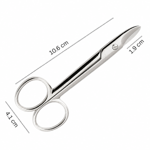 Ciseaux à cuticules professionnels en acier inoxydable courbés pour gauchers, ensemble de ciseaux à ongles pour bébé, soin sûr - Product Image 2