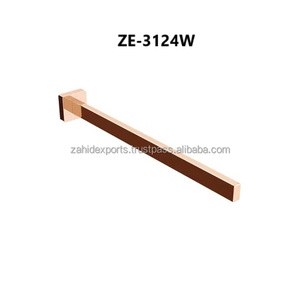 Zahid exporta moda negro decoración Hotel baño estante con vaso titular toalla anillo accesorios de baño decoración del hogar - Product Image 5