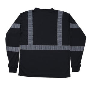 Camisa de Trabajo de Alta Visibilidad con Franjas Reflectantes Clush Industries, Poliéster/Algodón, Transpirable, Manga Larga, para Construcción - Product Image 2