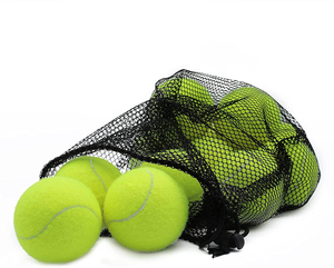 Pelotas de Tenis de Color Personalizado, Amarillo Brillante, Pelotas de Práctica con Bolsa de Malla con Cordón para Entrenamiento y Competencia - Product Image 1