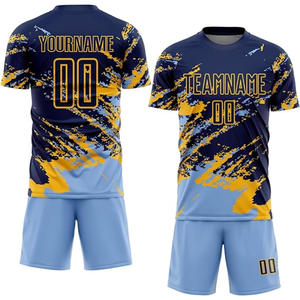 Maillot de football personnalisé à col rond en tissu interlock par sublimation – Kit de performance professionnel tendance pour les marchés américain et européen - Product Image 1