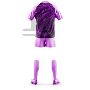 Ensemble de maillot et short de rugby à col en V en polyester 100 %, imprimé numérique, écologique, antibactérien et coupe-vent pour l'entraînement - Product Image 2