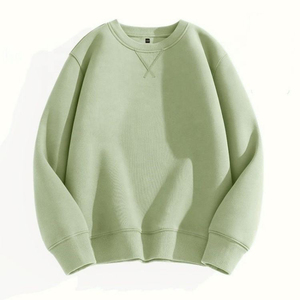 Sweat-shirt épais 100 % coton avec col rond en polaire pour l'hiver, pull unisexe oversize, vêtements streetwear, logo personnalisé - Product Image 2