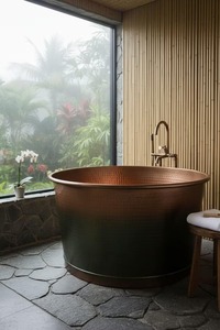 Bañera Independiente de Cobre Martillado Ecológica, Bañera de Cobre Sólido con Tapa, Baño de Lujo, Spa, Hotel, Resort, Regal - Product Image 3