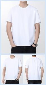 เสื้อยืดคอกลมแขนสั้นแบบยูนิเซ็กซ์ ผ้าฝ้าย 100% ซึมซับเหงื่อได้ดี พิมพ์ลายตัวอักษร ทรงปกติ ผ้า 120 กรัม พิมพ์ลายด้วยความร้อน - Product Image 5
