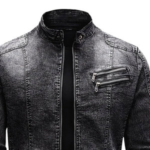 Vestes en jean à capuche personnalisées pour hommes, très demandées, en toile respirante, en coton chauffant, écologiques, pour la saison hivernale, OEM disponible - Product Image 5