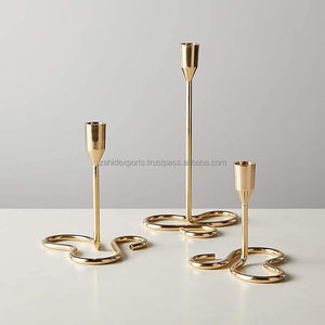 High Quality Luxury Metal <b>Lantern</b> <b>Candle</b> Stand for Ramadan and Christmas Taper <b>Candle</b> Holder 3 Pcs <b>Candle</b> Stick - Product Image 2