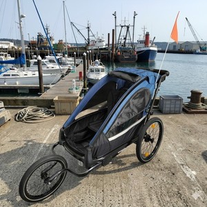 KS-200 Single Child Bicycle Trailer with Aluminum Alloy <b>Frame</b> 3 in 1 Function Stroller Lightweight Design with Safey Belt - Product Image 2
