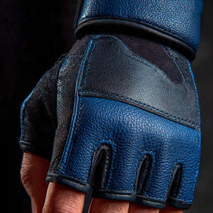 Guantes de Cuero para Levantamiento de Pesas, Guantes Deportivos de Medio Dedo para Entrenamiento, Ejercicio, Carreras, con Soporte para Muñeca - Product Image 4