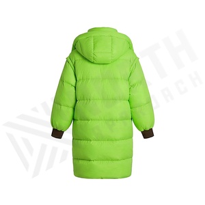 Hooded Quilted Waterproof <b>Bubble</b> Jacket Black Full Sleeve Winter Windproof Cotton Shell Knitted Fabric Polyester Filling Stand - Product Image 2